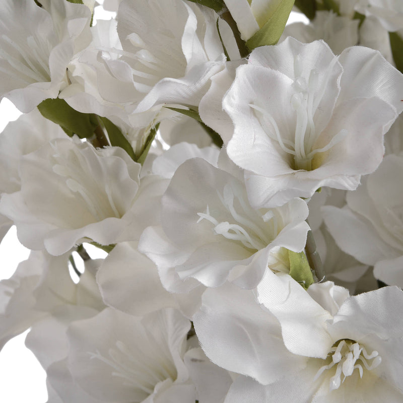 Faux White Gladioli Stem