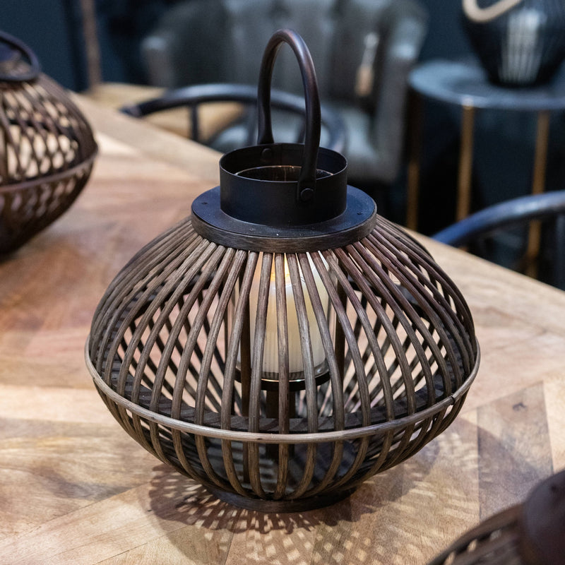 Brown Bamboo Style Lantern