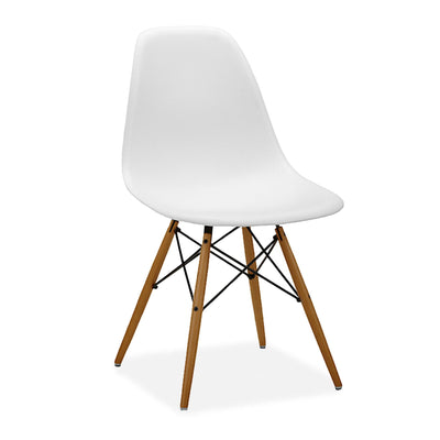 x4 Eiffel White Plastic Dining Chairs