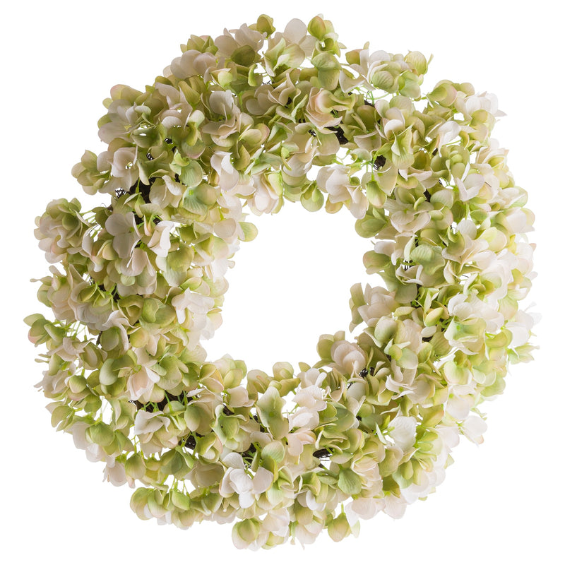 Faux White Hydrangea Wreath