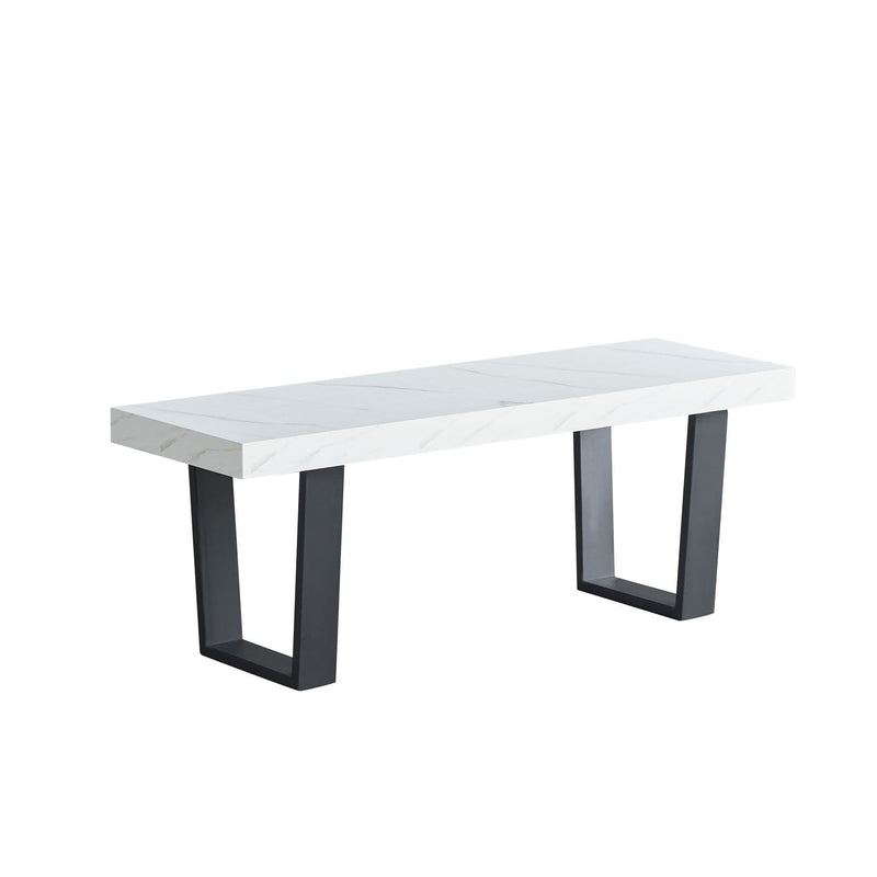 Dannis MDF Dining Table with Marble Effect