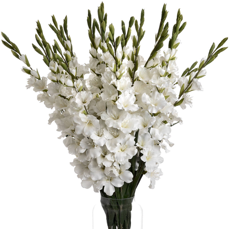 Faux White Gladioli Stem