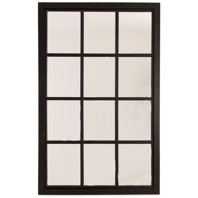 Wooden Window Mirror - Black