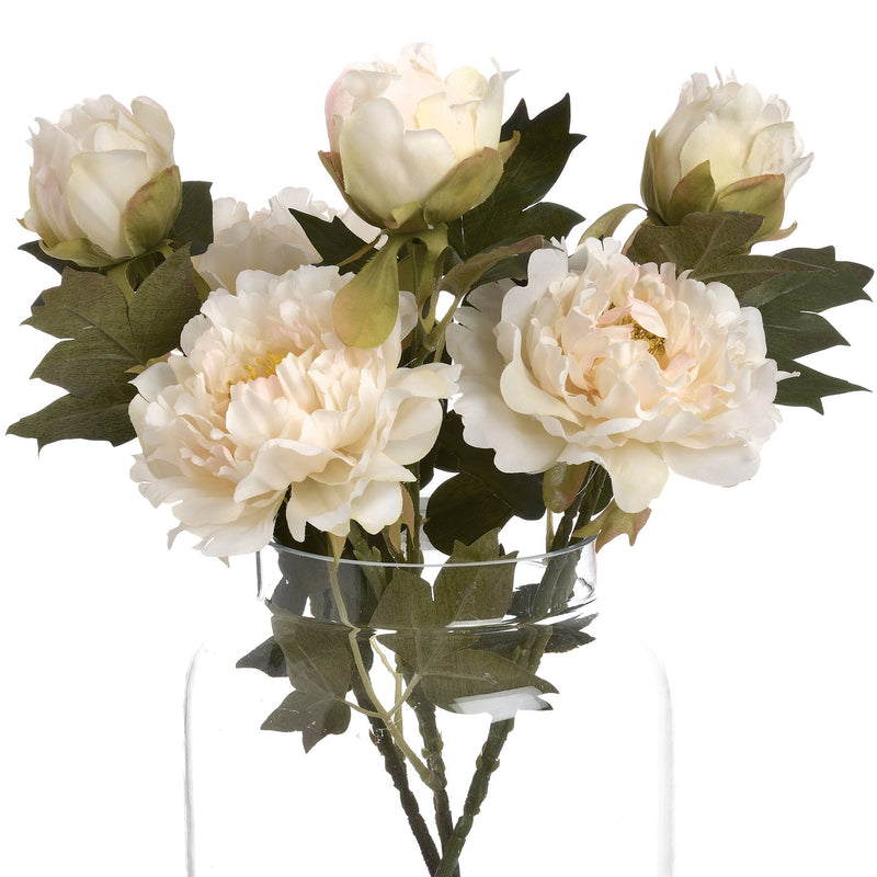 Faux White Fashion Peony