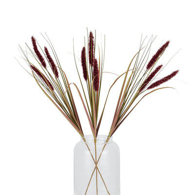 Ruby Faux Triple Grass Stem