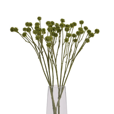 Faux Green Craspedia Stem