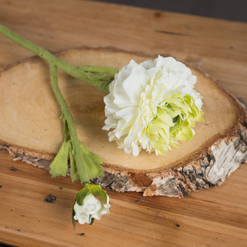 Faux Green Ranunculus Spray