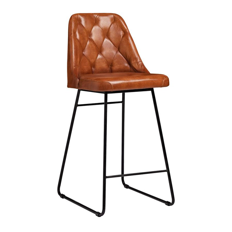 HARLAND Bar Stool - Leather - Bruciato