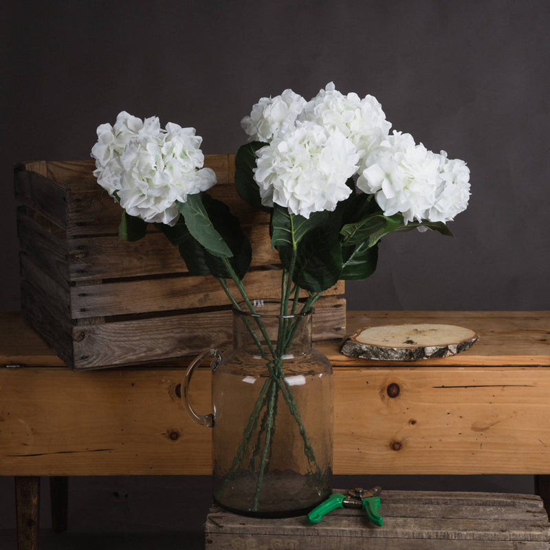 White Faux Small Head Hydrangea