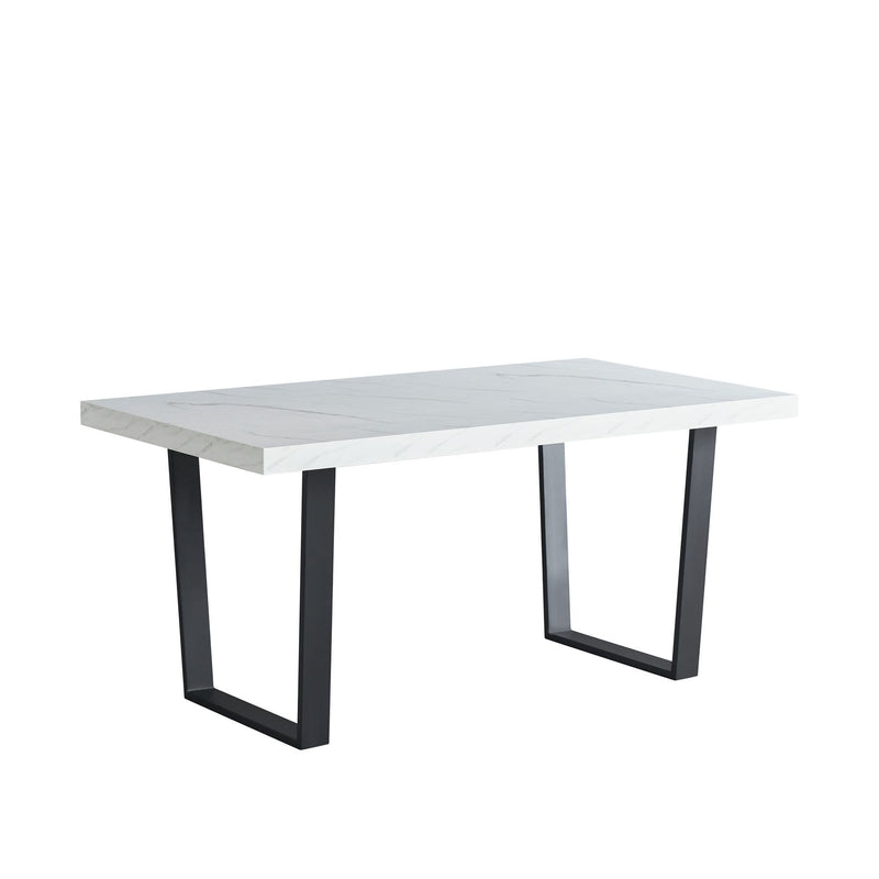 Dannis MDF Dining Table with Marble Effect